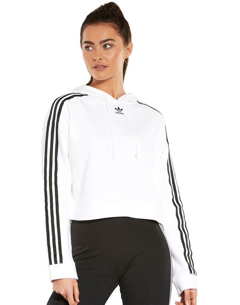 adidas Women's White Crop Tops